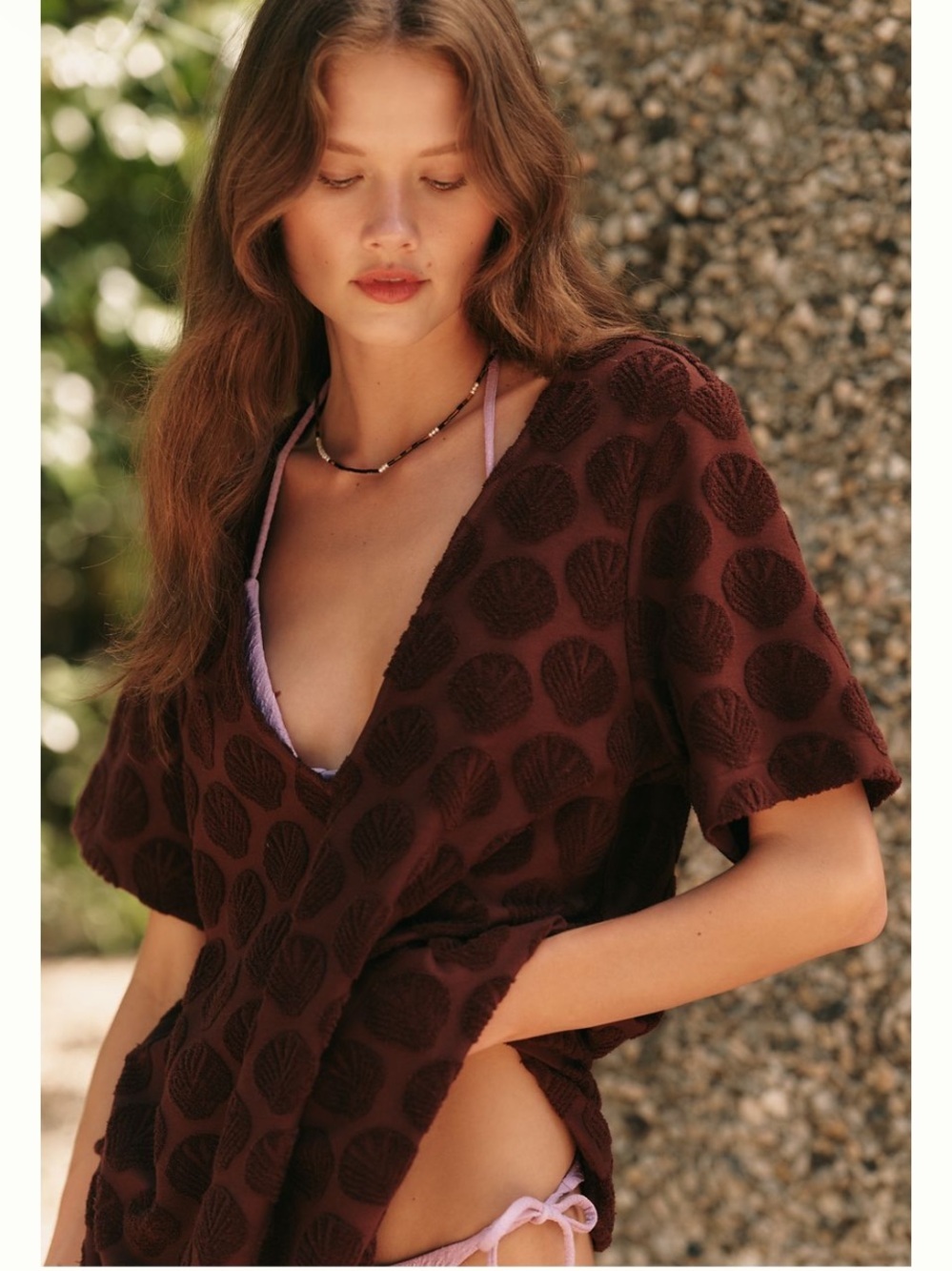 Celandine Terry Mini Dress Brown NWT Medium